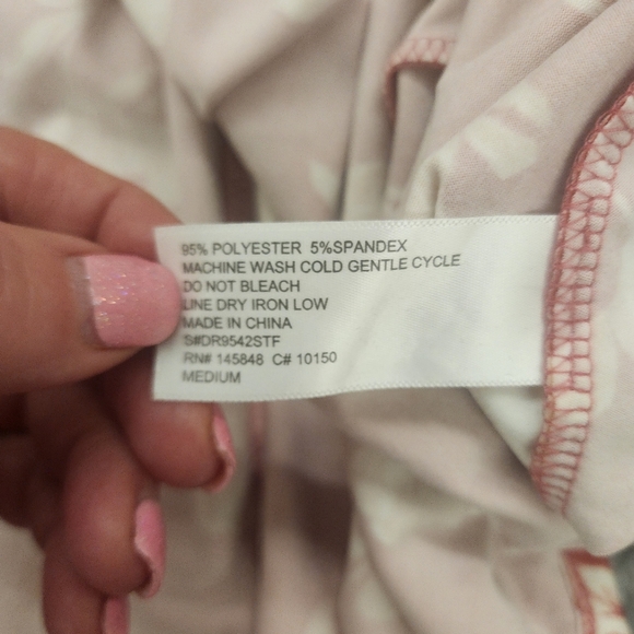 French Grey Floral Maxi Dress NWT size M - Picture 7 of 11